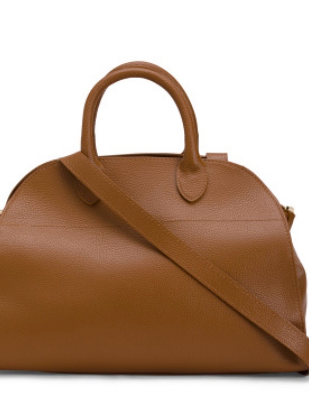 Leather Dome Satchel in Brown